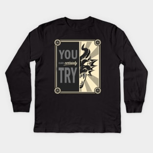 Time to Kill the Dragons - Black Variant Kids Long Sleeve T-Shirt